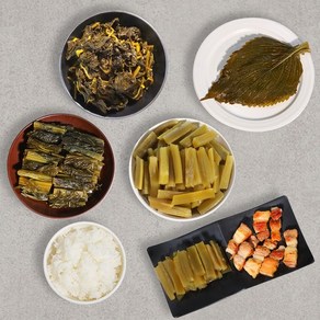 [KT알파쇼핑][1+1] 대용량 간장깻잎절임1kg+곤드레절임1kg / 깻잎절임 곤드레장아찌 / 총2kg