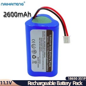 배터리 Pack 3S1P Puchasing Rechageable Customizable Fo Li-ion Battey 2600mAh Midea 11.1V Sweepe 18, 1개, 01 11.1V 10.8V 2600mAh