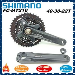 Shimano Alivio MTB 산악 자전거 크랭크셋 체인 휠 MT210 2 피스 44-32-22T 40-30-22T 3x9 2x9 속도, 2)MT210 40-30-22T - 170mm, 1개