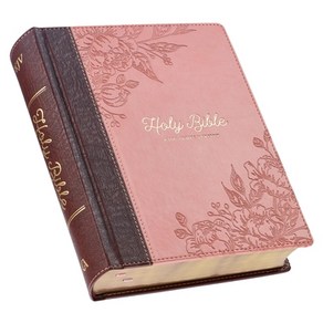 (영문도서) KJV Holy Bible Note-Taking Bible Faux Leathe Hadcove - King James Vesion Bown/Pink Leathe, Chistian At Gifts, English, 9781642726619