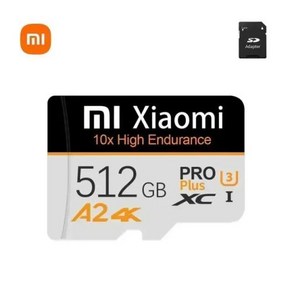 샤오미 호환 마이크로 SD TF 메모리 카드 스마트 A2 V30 플래시 고속 A1 클래스 10 2TB 512GB 1TB, 1개