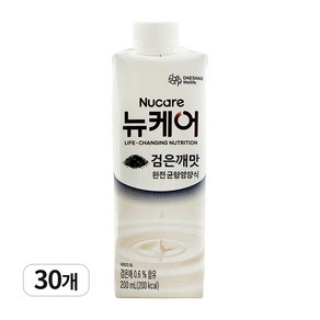 대상웰라이프 뉴케어 검은깨맛 식사대용 환자식 영양식 뚜껑, 200ml, 30개