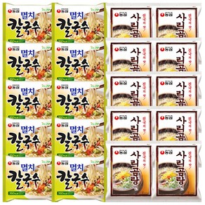 농심() 농심 멸치 칼국수 10개 + 사리곰탕면10개