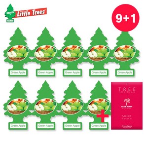 에스진 리틀트리 TREE 차량용 방향제 그린애플 9+1 사과향, 1개