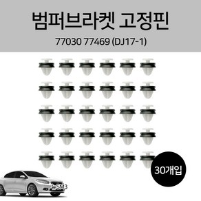 DJ17-1 7703077469 테일램프핀 1봉지 30개 몰딩고정핀 실내트림핀 가니쉬고정핀 범퍼브라켓고정핀 클립 르노코리아 다목적클립 조립핀 스탭가니쉬고정핀 휀더가니쉬고정핀