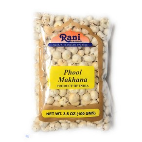 Rani Jumbo Phool Makhana (Fox Nut/Popped Lotus See Rani Jumbo Phool Makhana(여우 열매/팝핑 연꽃 씨앗) 일반 생 익히지, 1개, 99.22g