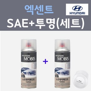 현대 엑센트 SAE 카본그레이 컬러스프레이 + 모투명마감용스프레이 자동차 카 페인트 200ml, 1개