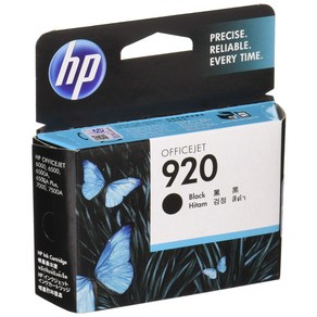 HP 920 정품 잉크 카트리지 블랙 CD971AA, 1개