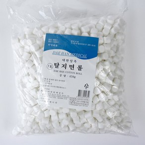 대한압축 탈지면 롤 450g 코튼볼 대한위재 1호(소) 15mm -알콜솜1매증정, 1세트, 1개입