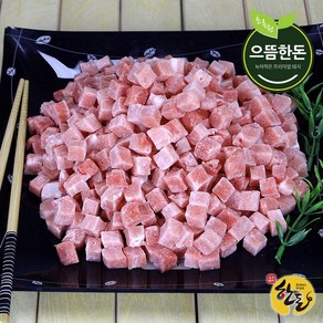 으뜸한돈 국내산 한돈 냉동 뒷다리살 카레용 짜장용 300g, 1개