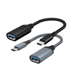 C타입 USB 3.0 OTG 케이블 노트북 C타입 기능 USB 케이블 변환젠더 OTG, 1개, 블랙