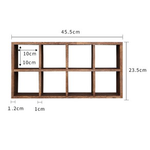 찻잔 진열장 원목 빈티지 보관함 홈카페 찬장 장식장 다기 정리 컵, 8칸 10x10cm