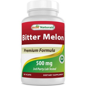 Best Natuals 베스트네츄럴스 여주 효능 500mg Non-GMO Bitte Melon (90 캡슐), 1개, 90정