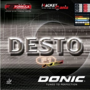 도닉 [도닉] DONIC 데스토 F1 HS(하드스폰지버전) MAX 탁구러버, BLACK(MAX), 1개