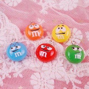 엠앤엠즈 m&m 초코볼 펜던트 고리 파츠 재료 악세사리 부자재 5color