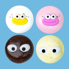3+1 토이토 대왕 빵떡 말랑이 구름빵 11cm 스퀴시볼 모찌 슬라임, 1세트, 760g, 베스트 혼합