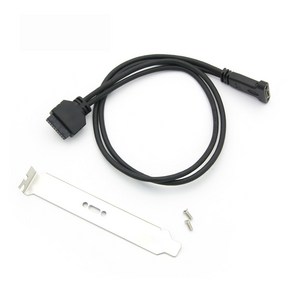 USB 20핀 to USB C타입 변환 젠더 50cm IF000, 1개