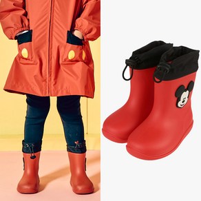 아가방 중계점 [디즈니베이비] 미키 레인부츠 (RED) *2025년 NEW ITEM* 귀요미 캐릭터 포인트 원색+스트링 디자인으로 실용적이고 편안한 장화 레인 부츠