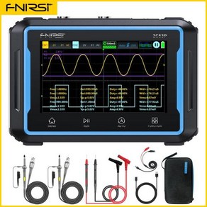 오실로스코프 휴대용 FNIRSI 터치 스크린 디지털 신호 3IN1 듀얼 50MHZ 자동 2C53P, 1개