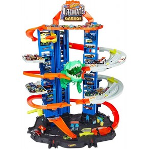 Hot Wheels 핫휠 시티 얼티밋 차고 - 자동차 2대가 있는 다단계 트랙 플레이 세트 - 1:64 스케일 자동차, 단일옵션, 1개