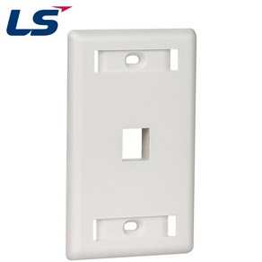 LS전선 LS-FP-US-1PORT 아울렛 페이스 플레이트 1구 ABS UL94V-0 벽부착형 월 플레이트 삽입형 아울렛 키스톤잭모듈 사용, 1개