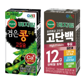 운동전후 정식품 베지밀 검은콩 고칼슘 고단백 검은콩 기획구성 190ml(8+8), 190ml, 16개