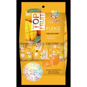 베트남 망고젤리 탑프루트 탑젤리 망고6 TOP FRUIT COOWY FUDGE 280g, 2개