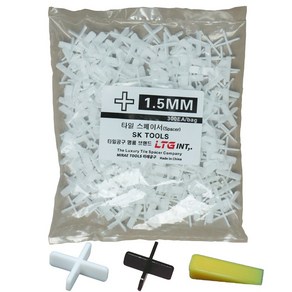 LTG 타일쿠사비 타일스페이스 초정밀 십자 간격제 1.5mm 300개입, 12. 타일 스페이스 1.5mm 십자(+) 검정