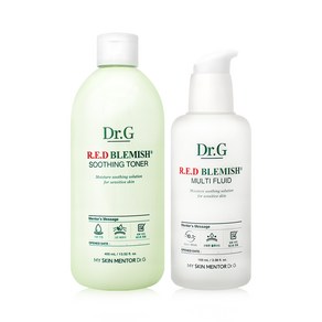 Dr.G 닥터지 레드 블레미쉬 2종 단품 (수딩 토너 400ml+레드 멀티 플루이드 100ml)