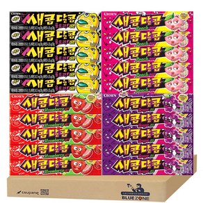 [블루존] 크라운 새콤달콤 29g (딸기+울트라레몬+복숭아+포도)x5, 1개