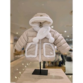 에뜨와(2024 FW) 우든다운점퍼FUR목도리세트 BEIGE 07R72500A