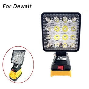 18V 리튬 야외 배터리용 LED 4 작업등 휴대용 인치 Dewalt 야외 손전등 조명 캠핑 조명, 01=Without USB, 1개