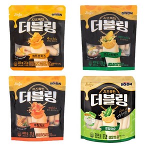 진주햄 천하장사 더블링 치즈소시지 4종(콰트로 뿌링 콘앤스윗치즈 청양마요) 250g 1세트