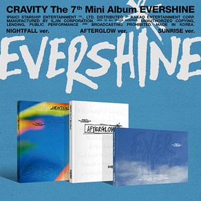 [특전 접지포스터2종+스티커2종] [CRAVITY] 크래비티 미니앨범 7집 3종 세트 EVERSHINE / 포토북2종(120p)+포토카드2종+유닛 포토카드2종+엽서2종