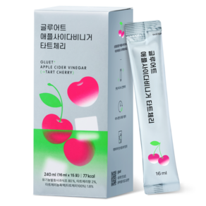 [글루어트] 애플사이다비니거 타트체리 애사비 스틱, 1박스, 240ml