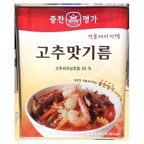 중찬명가 고추맛기름 3.4L, 1개