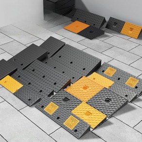 발판 문턱 슬로프 경사면 차량 진입판 고무 매트 방지턱 50x25x5, 1개