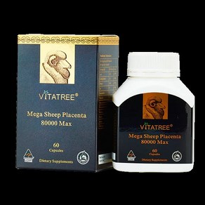 VITATREE Mega Sheep Placenta 비타트리 호주 메가 쉽 플라센타 양태반 80000mg 맥스 60캡슐 3팩, 60정, 3개