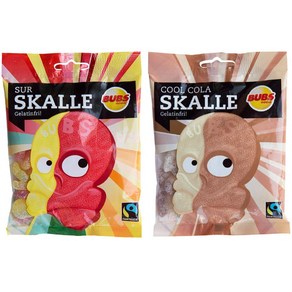 법스 스웨덴 스웨디시 캔디 젤리 콜라맛 과일맛 세트 Skalle BUBS Swedish Candy 90g+90g, 2개, 90g