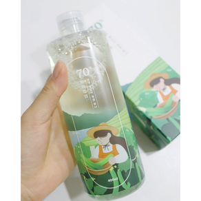 [1+1] 채식주의 담양 햇 오이 70% 쿨링 토너 400ml 2개 속보습 저자극 자연주의 코스메틱 비자극 미백기능성 유기농 햇오이 진정 보습 닦토 팩토 흡토