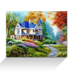 더블유컴퍼니 보석십자수 DIY 캔버스형 30x40, 30x40 꿈의별장, 1개