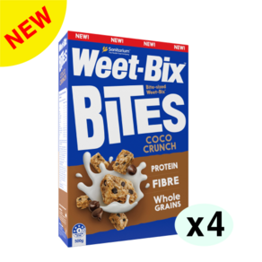 Weet Bix 위트빅스 바이트 초코맛 코코크런치, 4개, 500g