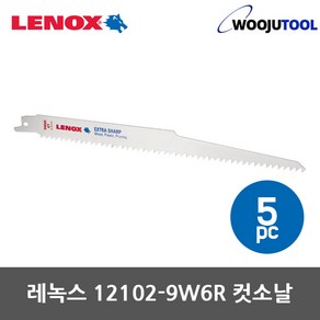 레녹스 컷소날 컷쏘날 9W6R 9인치 목재 플라스틱용 6TPI 5pcs, 5개