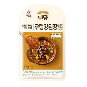 [밥도둑 다담 양념장] 다담 우렁강된장양념장 밥도둑 간편 강된장 (아이스박스 + 아이스팩 ), 140g, 3개