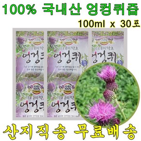 100% 국내산 엉겅퀴 즙 진액 물 엑기스 밀크씨슬 액기스 흥부부, 30개, 100ml