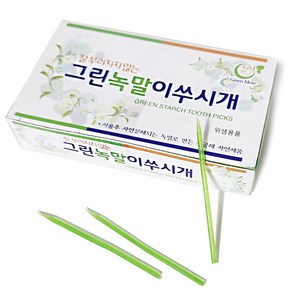 그린 녹말 이쑤시개 (135g X 120갑) 1BOX, 1개, 120개