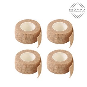 뽀마 자가점착 탄력밴드 베이지 2.5cm, 1개입, 4개