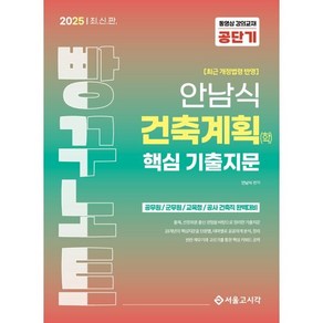 2025 안남식 건축계획(학) 핵심 기출지문 빵꾸노트:공무원/군무원/교육청/공사 건축직 완벽대비, 2025 안남식 건축계획(학) 핵심 기출지문 빵꾸노트, 안남식(저), 서울고시각(SG P&E)