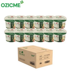 오직미 영웅컵떡국 157gx12개입 1박스 매생이떡국, 157g, 12개