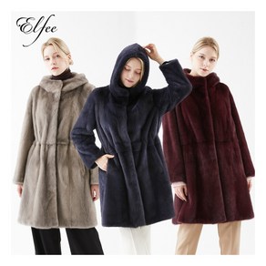 [진도] Elfee 유색 밍크 휘메일 하프코트 (E6W1EC02_)